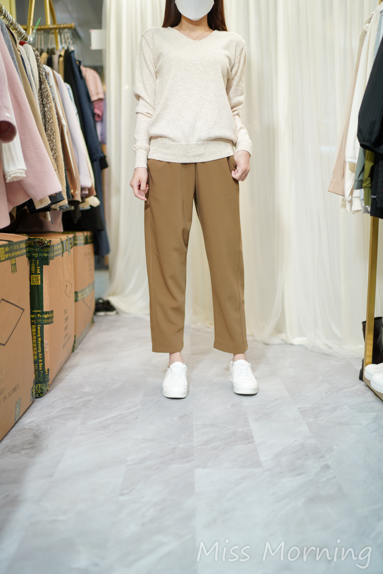 V領羊絨上衣(14282)