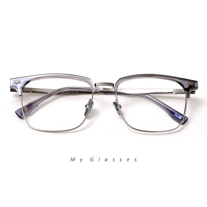 C397鈦金屬超寬半框眼鏡