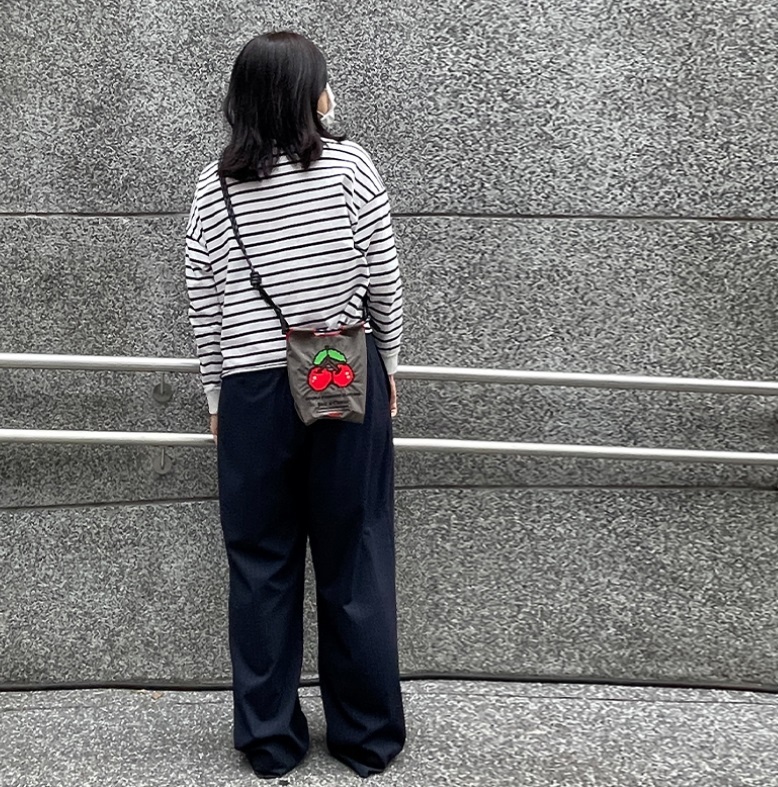 Ball＆Chain 刺繡環保購物袋 S號 - 深灰 (040000623311)