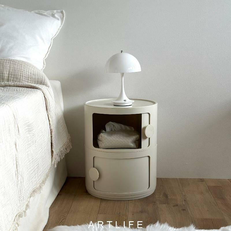 百搭奶油白小邊櫃/床邊櫃