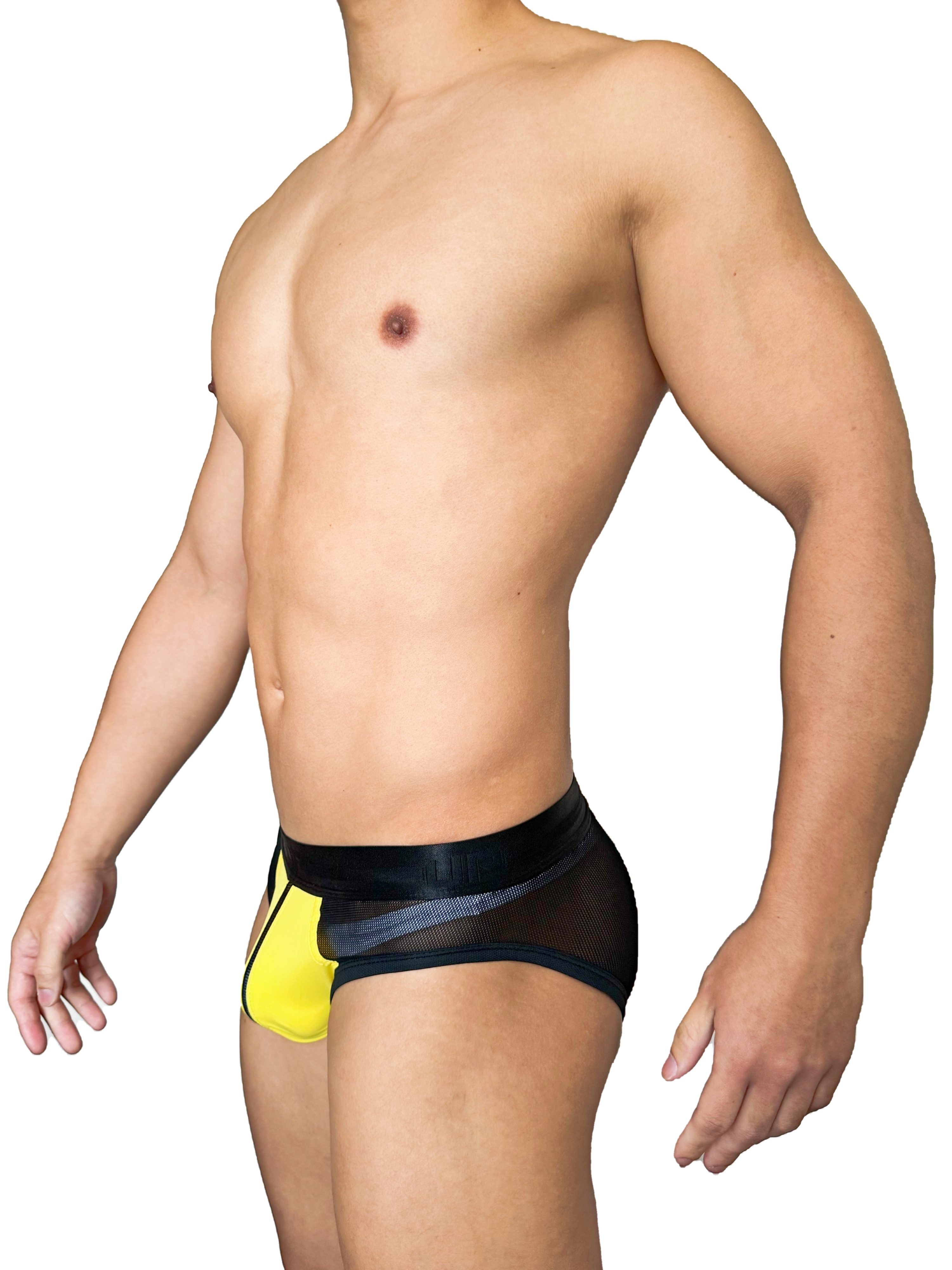 2025 全新系列  - Centerpiece 中空透視三角內褲 鮮黃/黑