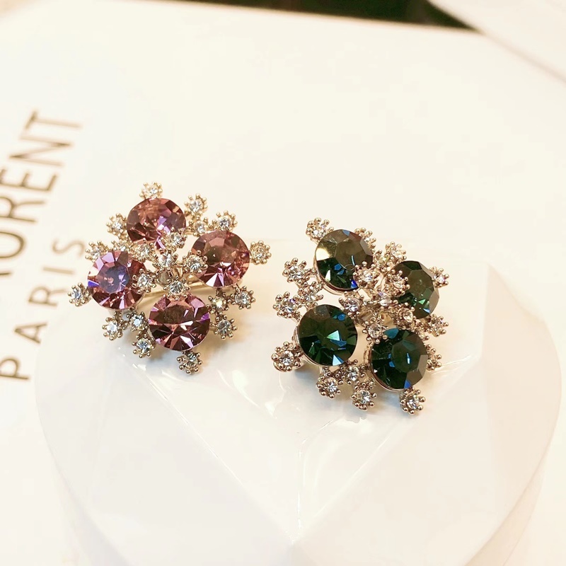 復古水晶鑲鑽胸針