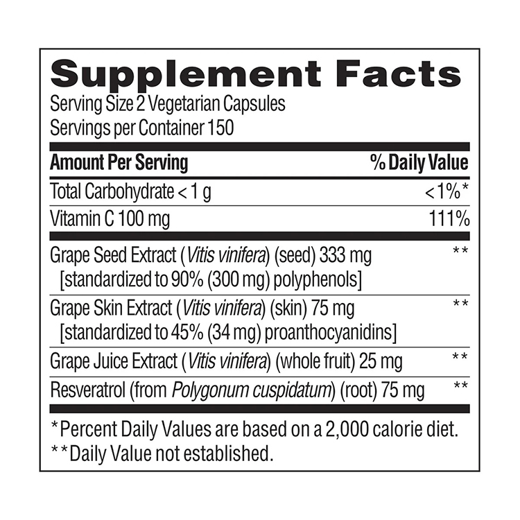 Trunature Grapeseed with Resveratrol, 300 Capsules