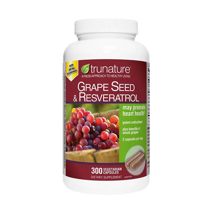 Trunature Grapeseed with Resveratrol, 300 Capsules