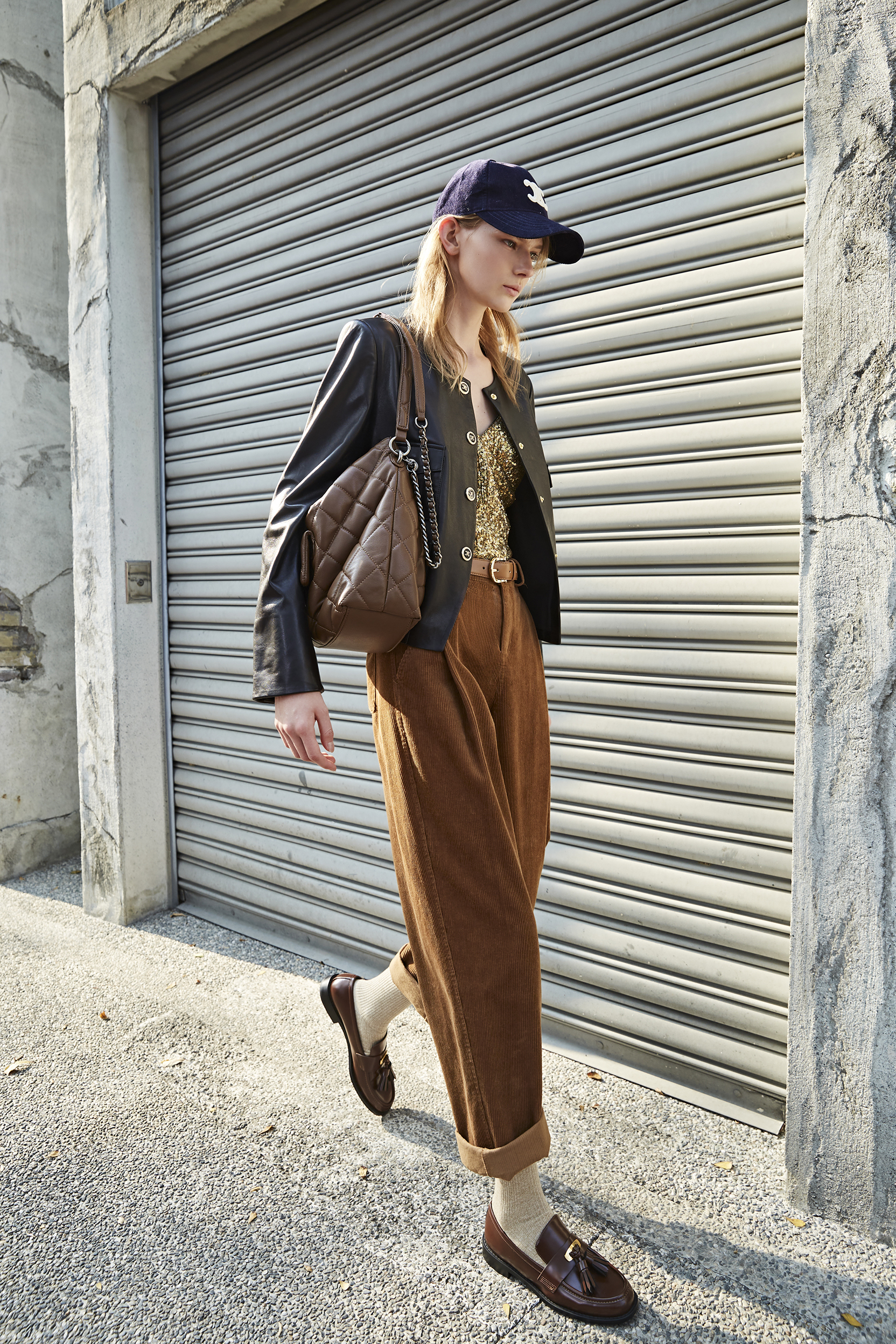 BD15007B1 燈芯絨物語直筒寬褲 (附腰帶/2色)