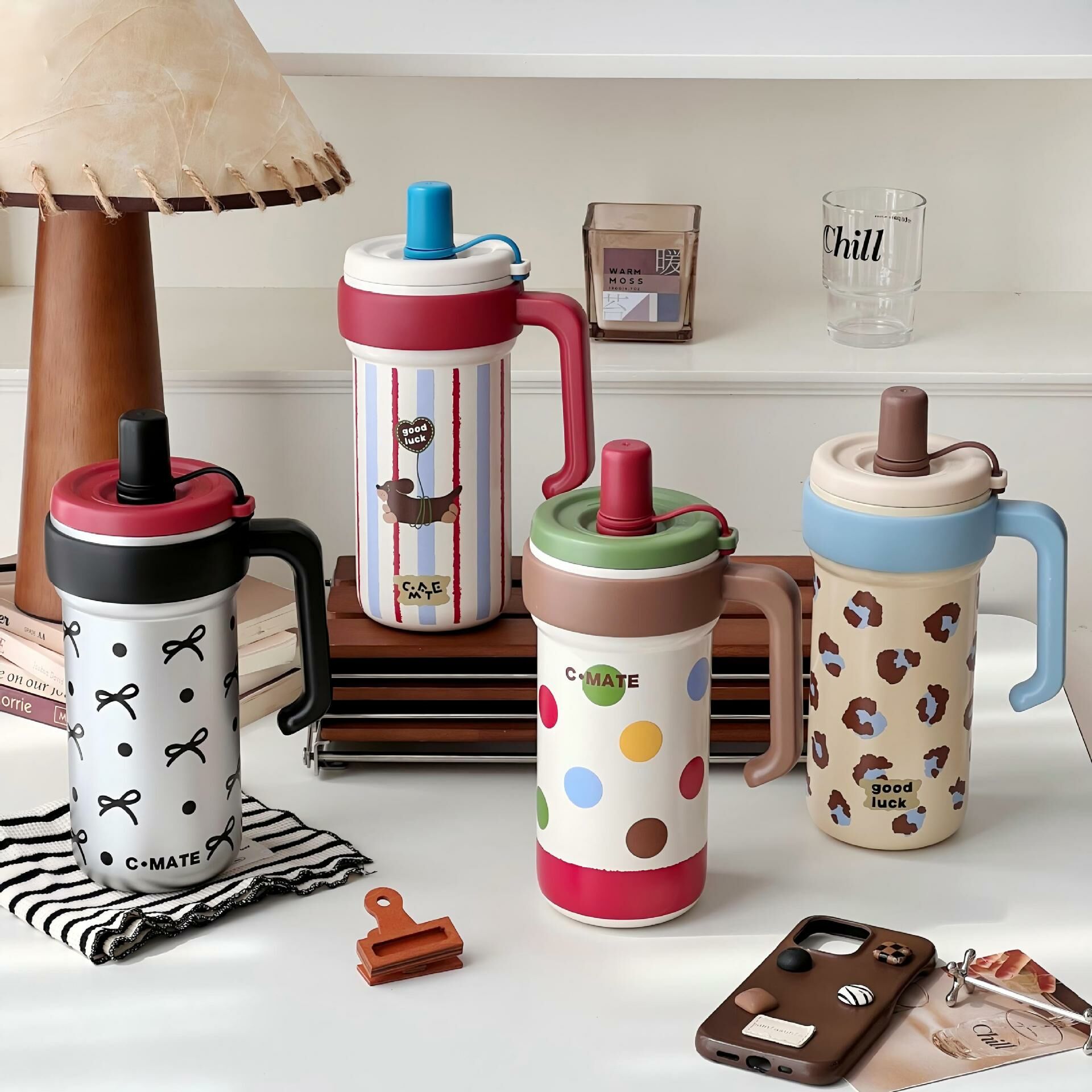 《5213》少女風格不鏽鋼大容量冰壩杯 1000ml