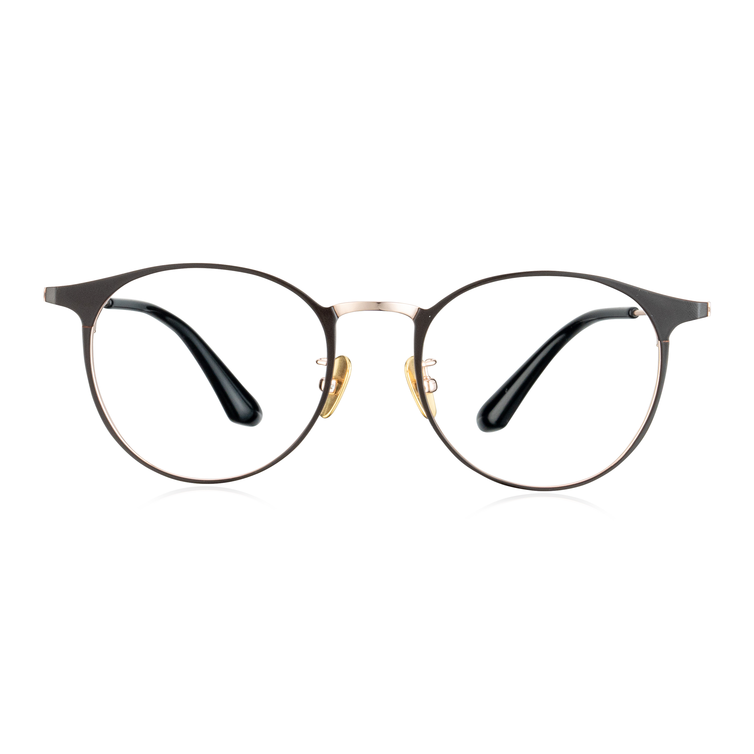 鈦金屬 Hipster 低調沉穩圓框眼鏡-四色可選