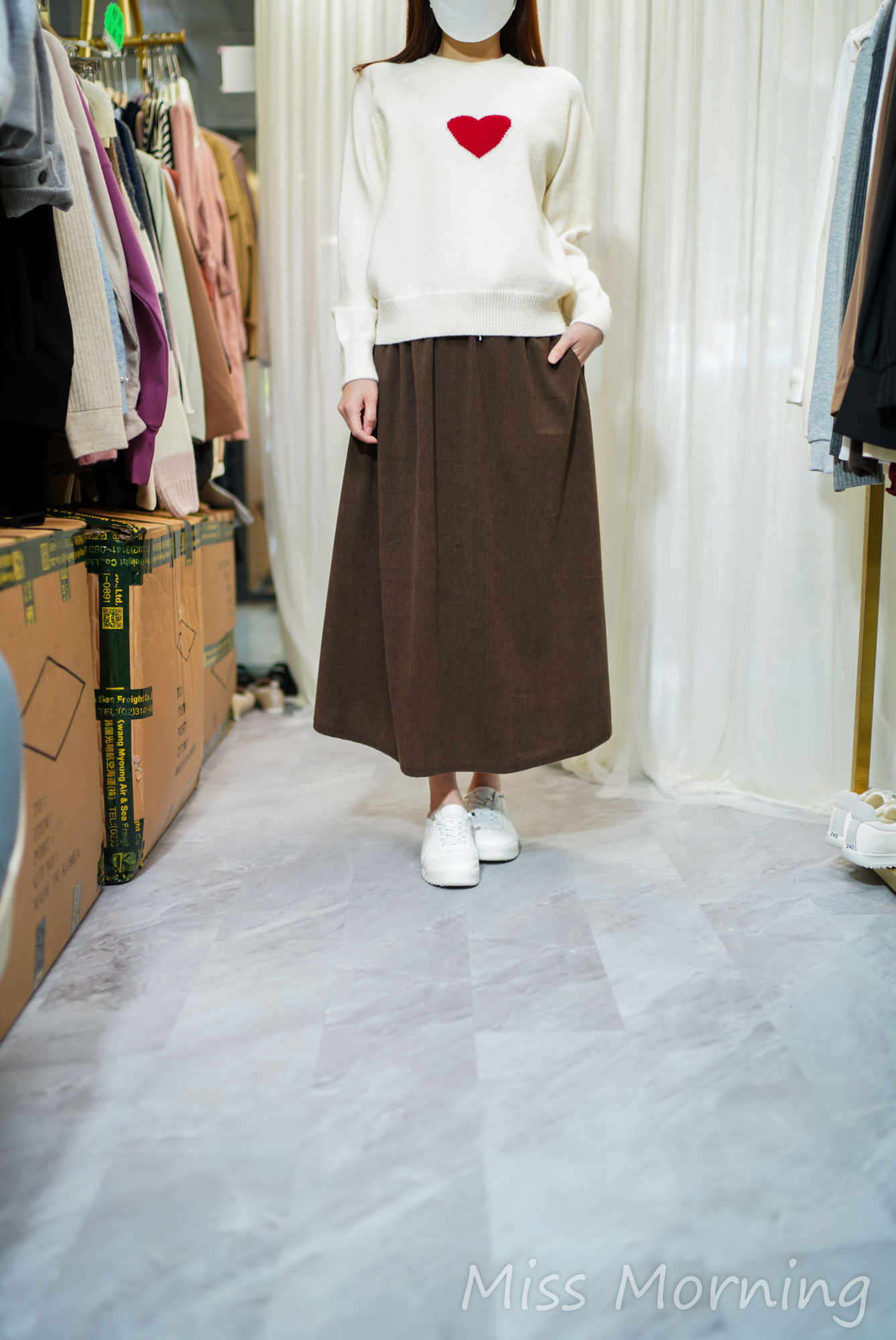 簡約心心圖案上衣(14283)