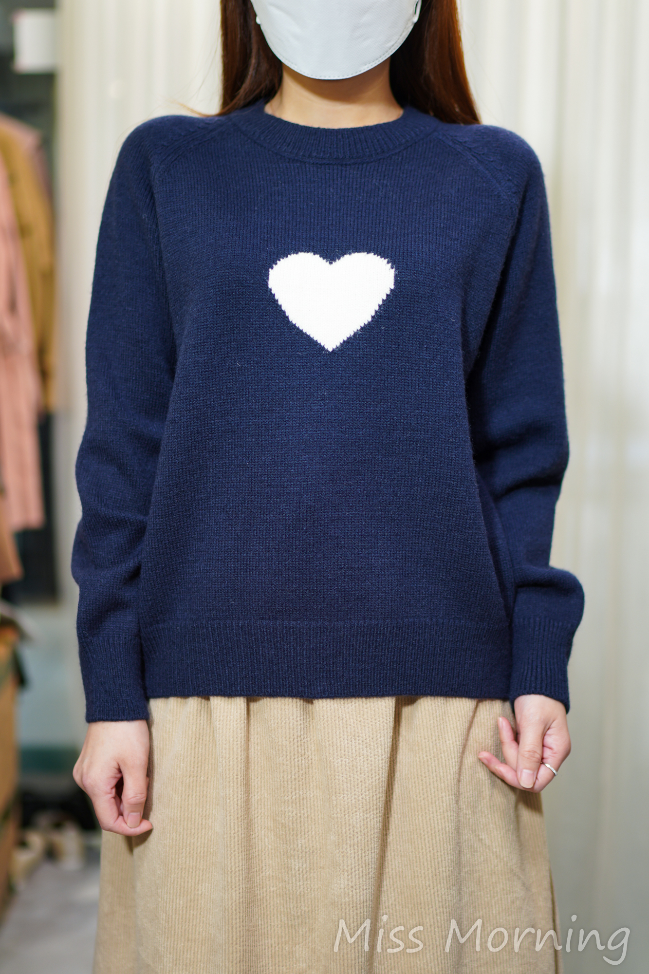 簡約心心圖案上衣(14283)