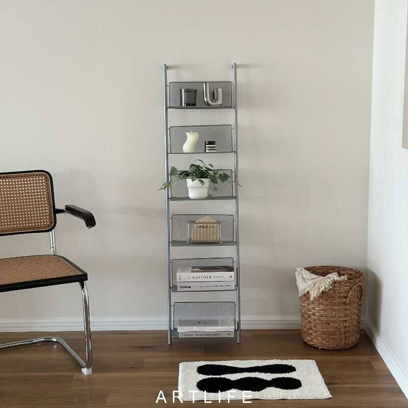 網格靠牆置物架