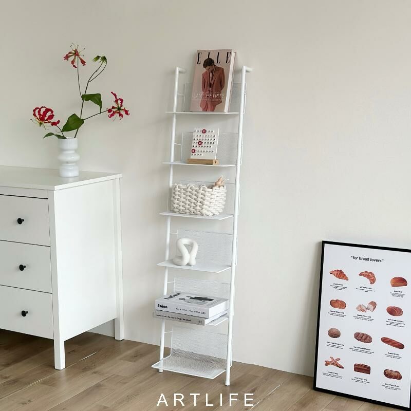 網格靠牆置物架