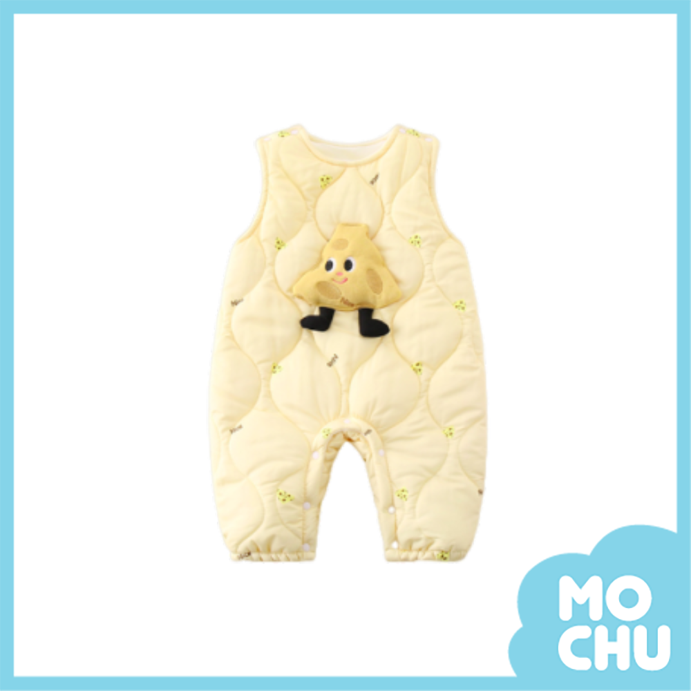 起士人加絨無袖連身褲(二色)