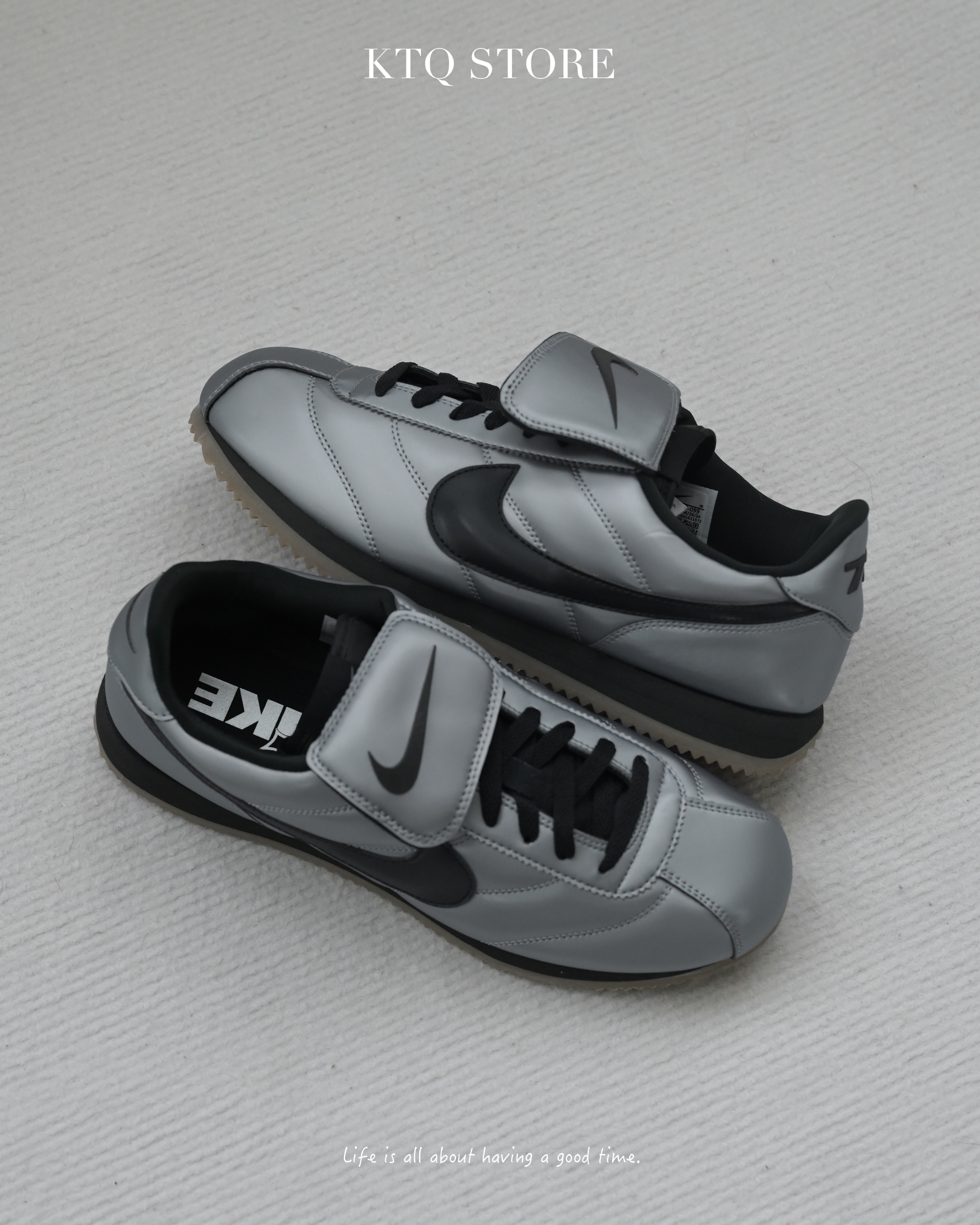 KTQ STORE ‧ Nike Cortez SE "MTLC Cool Grey" 復古銀翻鞋舌 HQ3490-099