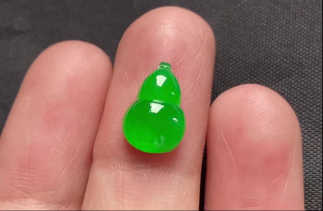 翡翠正陽綠葫蘆,天然翡翠A玉, 緬甸玉, Jade, Jadeite