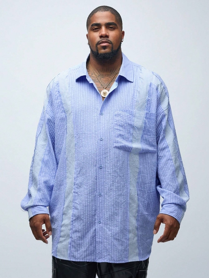 KADMAX大尺碼-秋冬長袖襯衫〈CATW2463〉