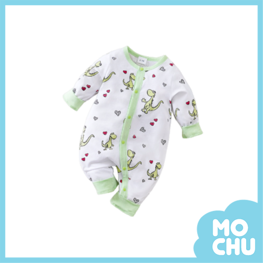 愛心恐龍長袖連身衣