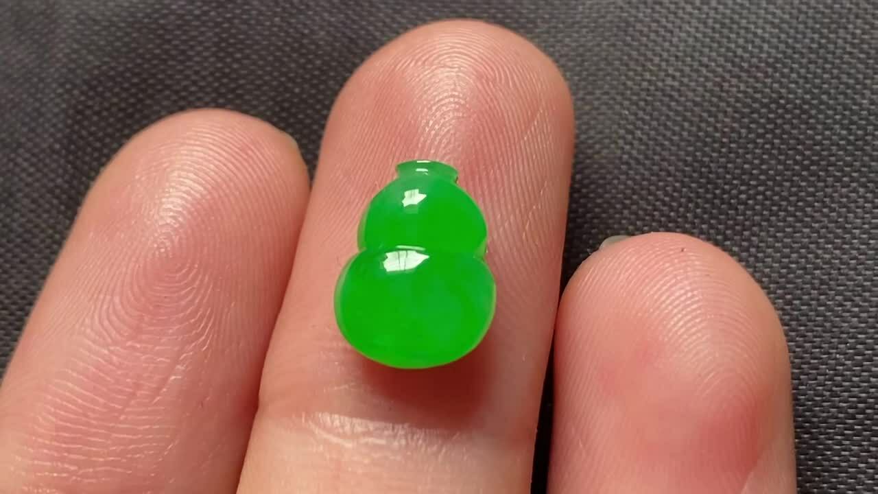 翡翠正陽綠葫蘆,天然翡翠A玉, 緬甸玉, Jade, Jadeite