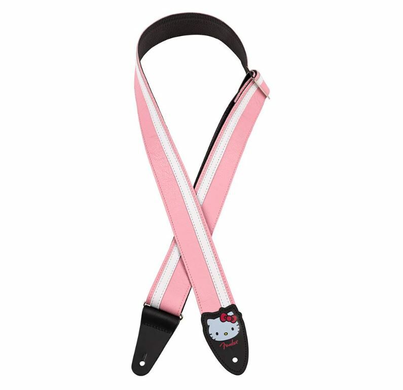 Fender x Hello Kitty Pink Leather Strap 聯名款背帶 公司貨【宛伶樂器】