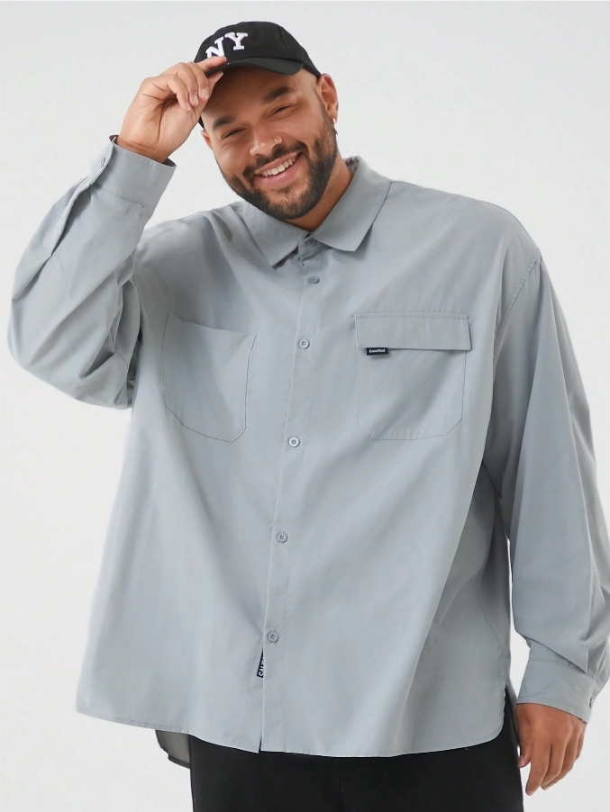 KADMAX大尺碼-秋冬長袖襯衫〈CATW2464〉