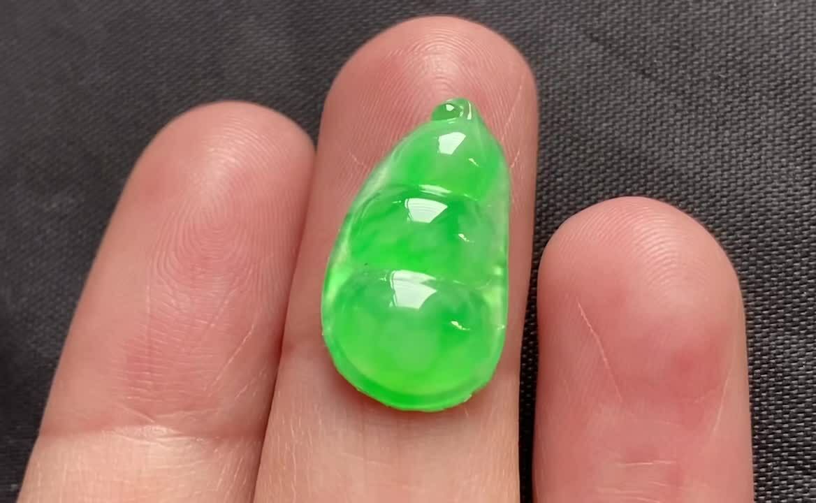 翡翠正陽綠福豆,天然翡翠A玉, 緬甸玉, Jade, Jadeite
