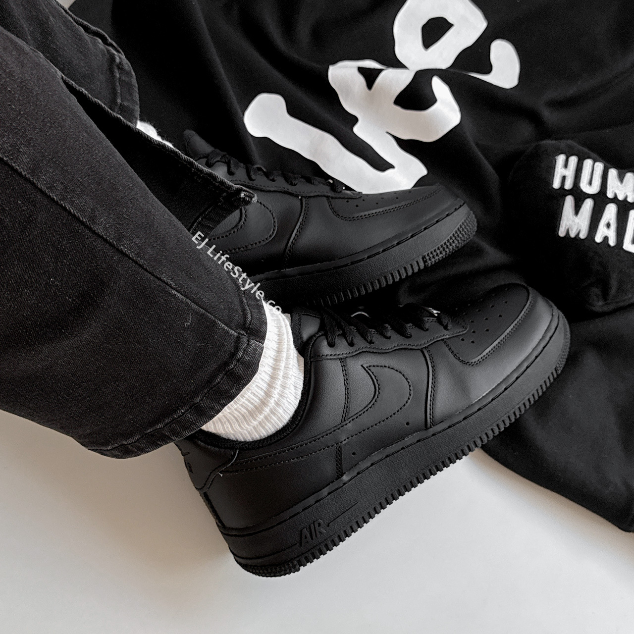 NIKE AIR FORCE 1 AF1 全黑 黑武士 銀扣 女鞋 DD8959-001 / 現貨