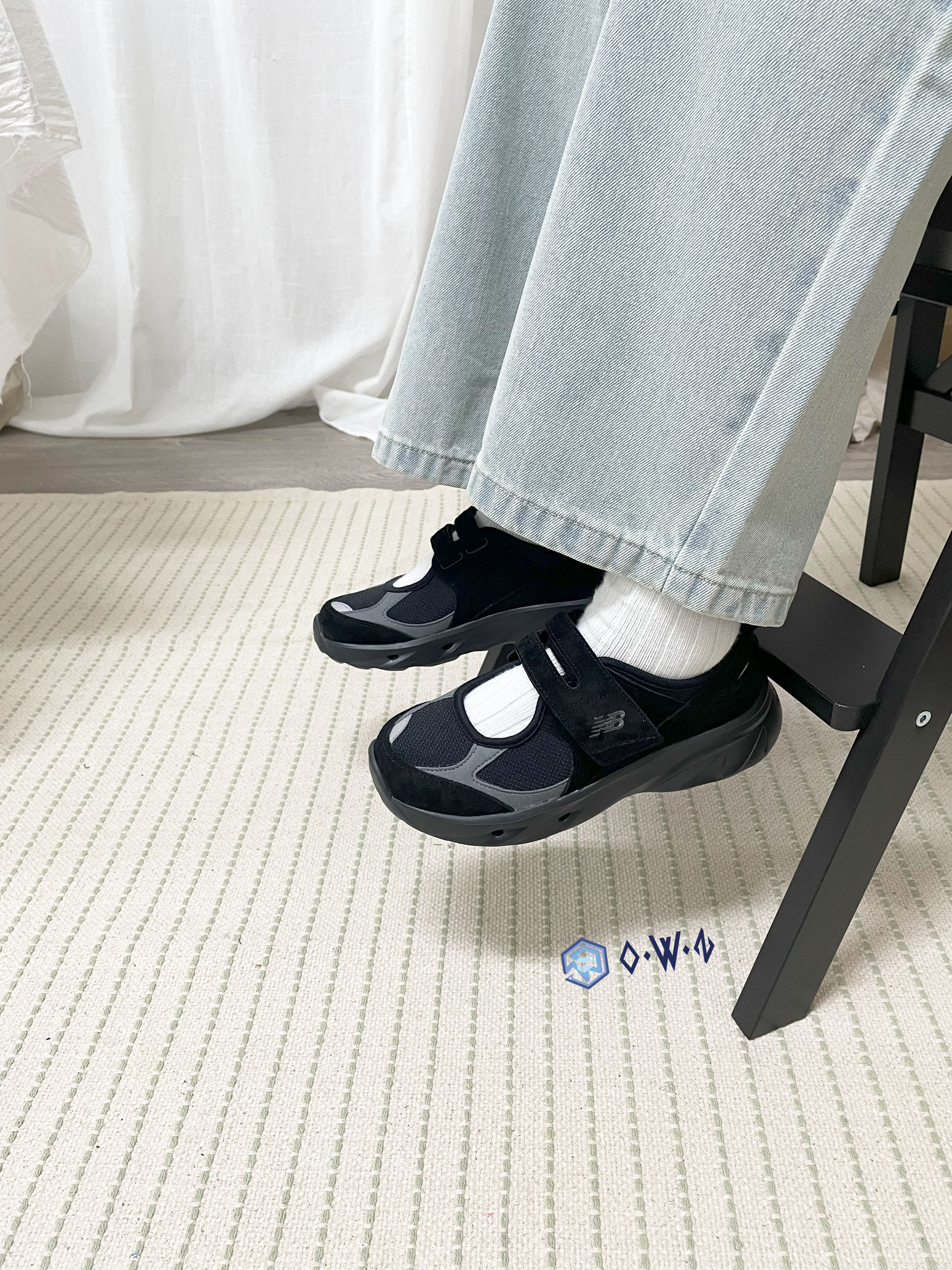 【OWN】New Balance Breeze 瑪莉珍鞋 MARY JANE 運動 涼鞋 魔鬼瞻 機能 麂皮 透氣網布 女鞋 SD2203BK 韓國限定