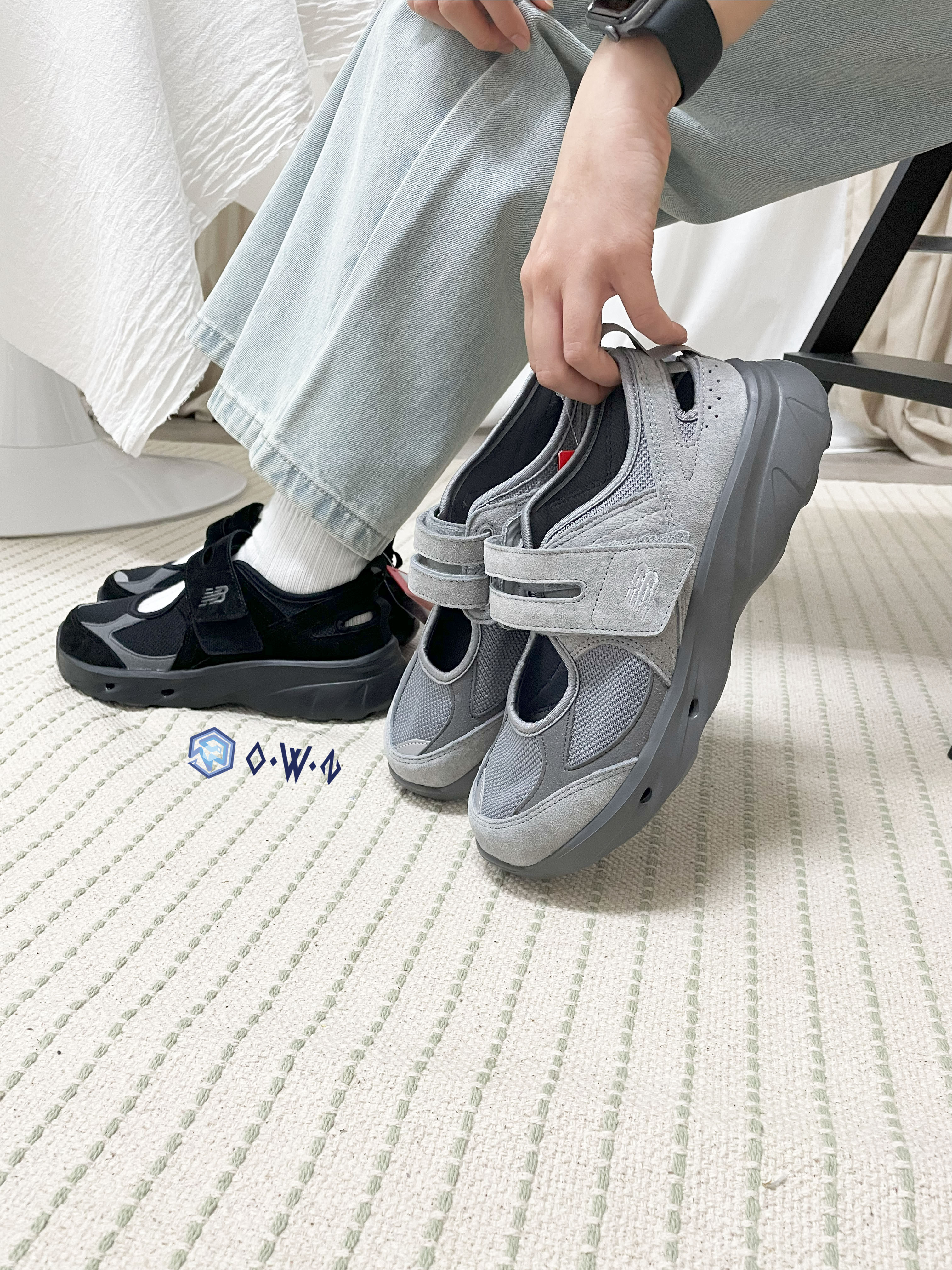 【代購】New Balance Breeze 瑪莉珍鞋 MARY JANE 運動 涼鞋 魔鬼瞻 機能 麂皮 透氣網布 女鞋 SD2203GY 韓國限定