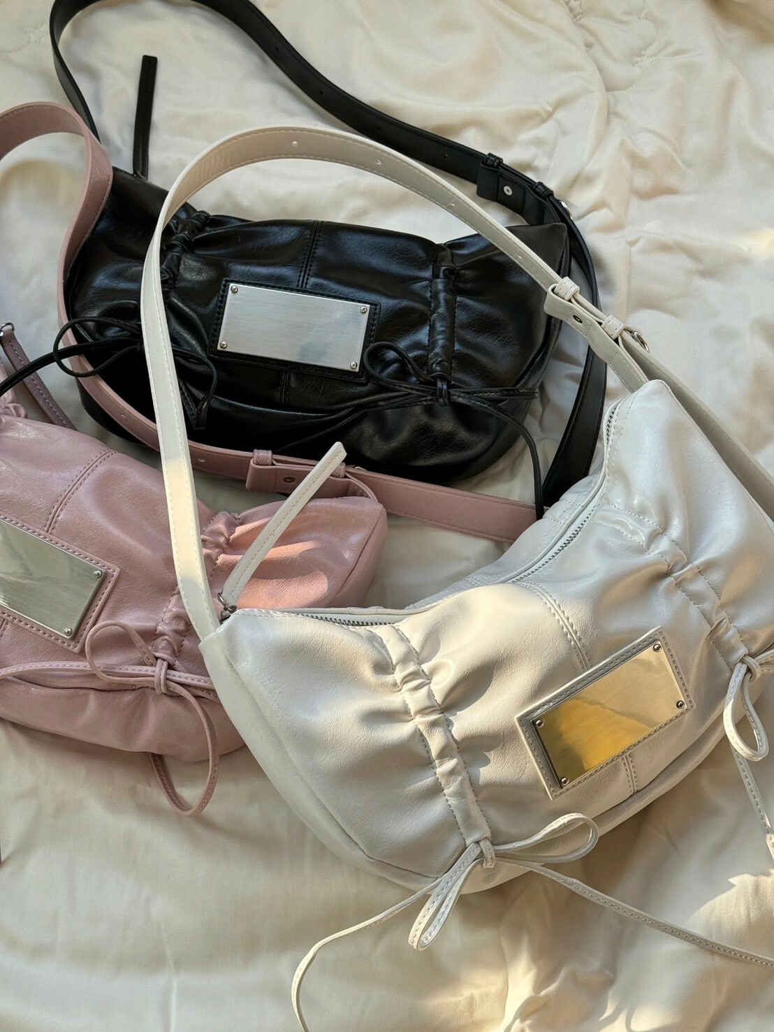 Matin Kim Half Shirring Ribbon Round Bag 新款蝴蝶結腋下包  六色