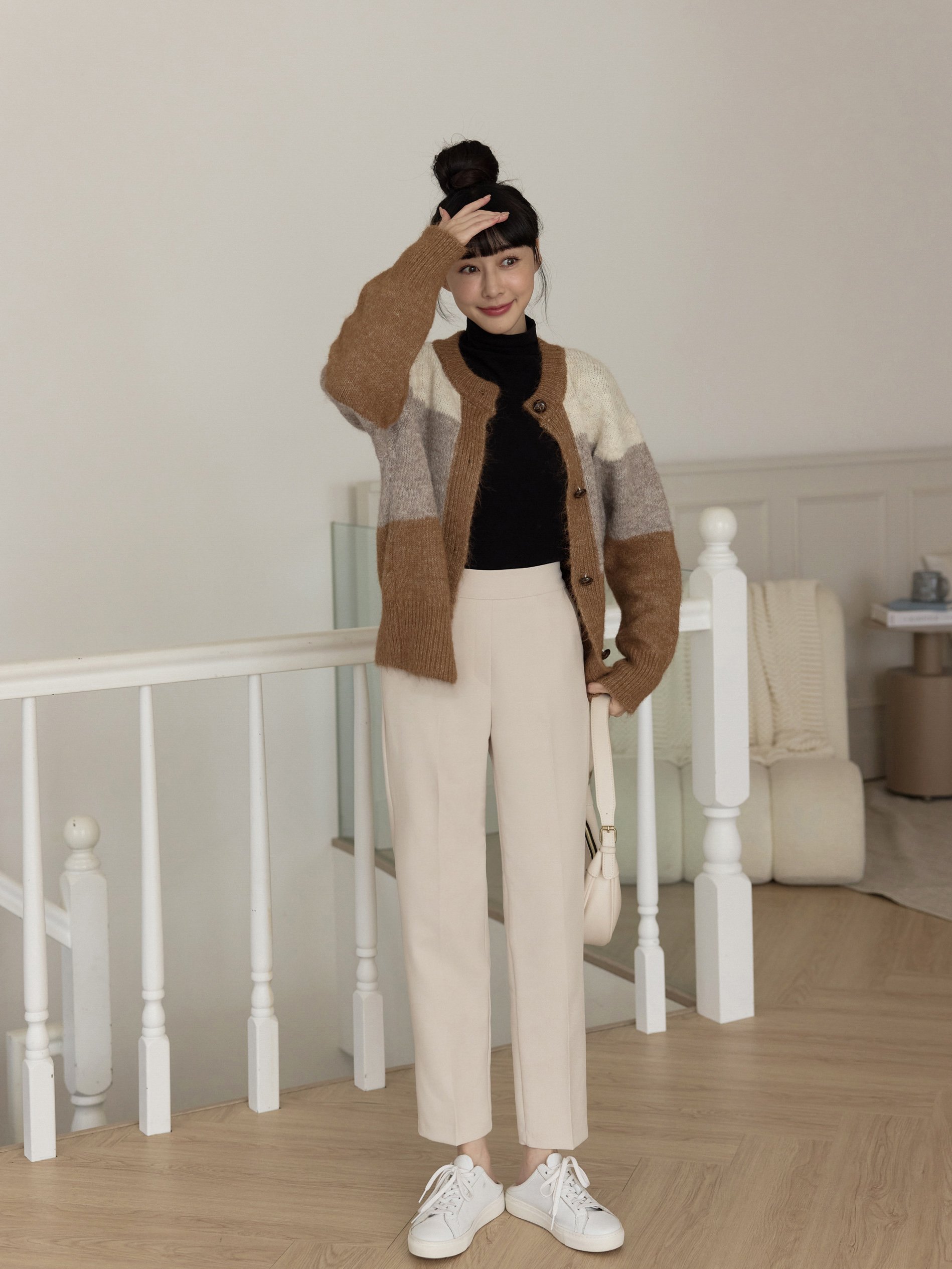 顯瘦竹竿腿極簡九分西褲