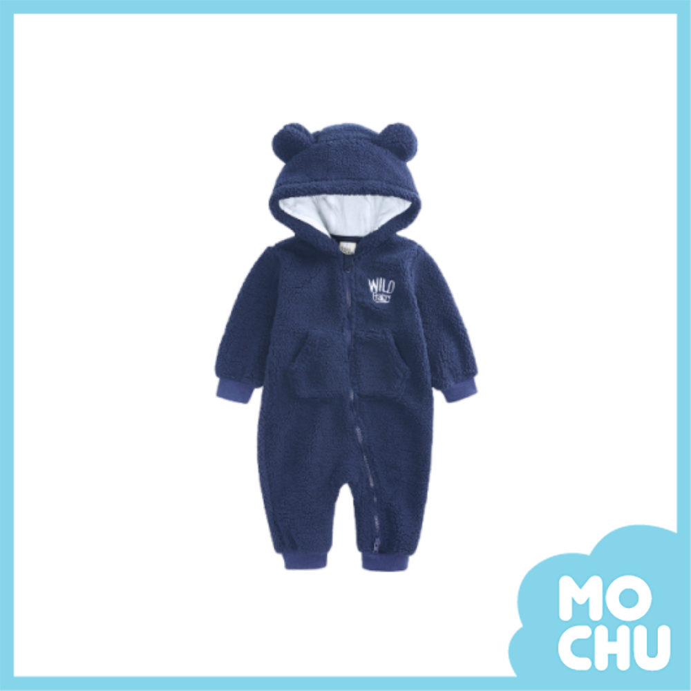 熊寶寶毛絨連身衣(二色)