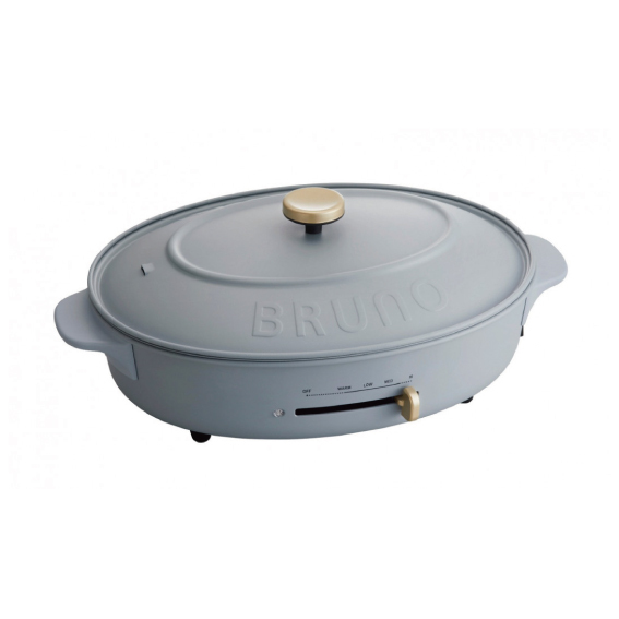 Bruno BOE053-BGY 多功能橢圓電熱鍋[灰藍色]