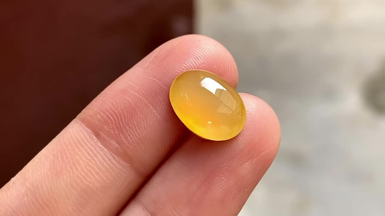 1192566 翡翠黃金蛋面