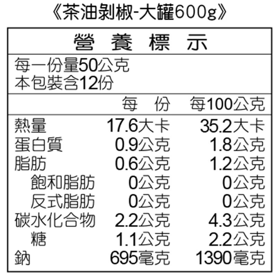 曾師傅茶油剝椒小辣650g