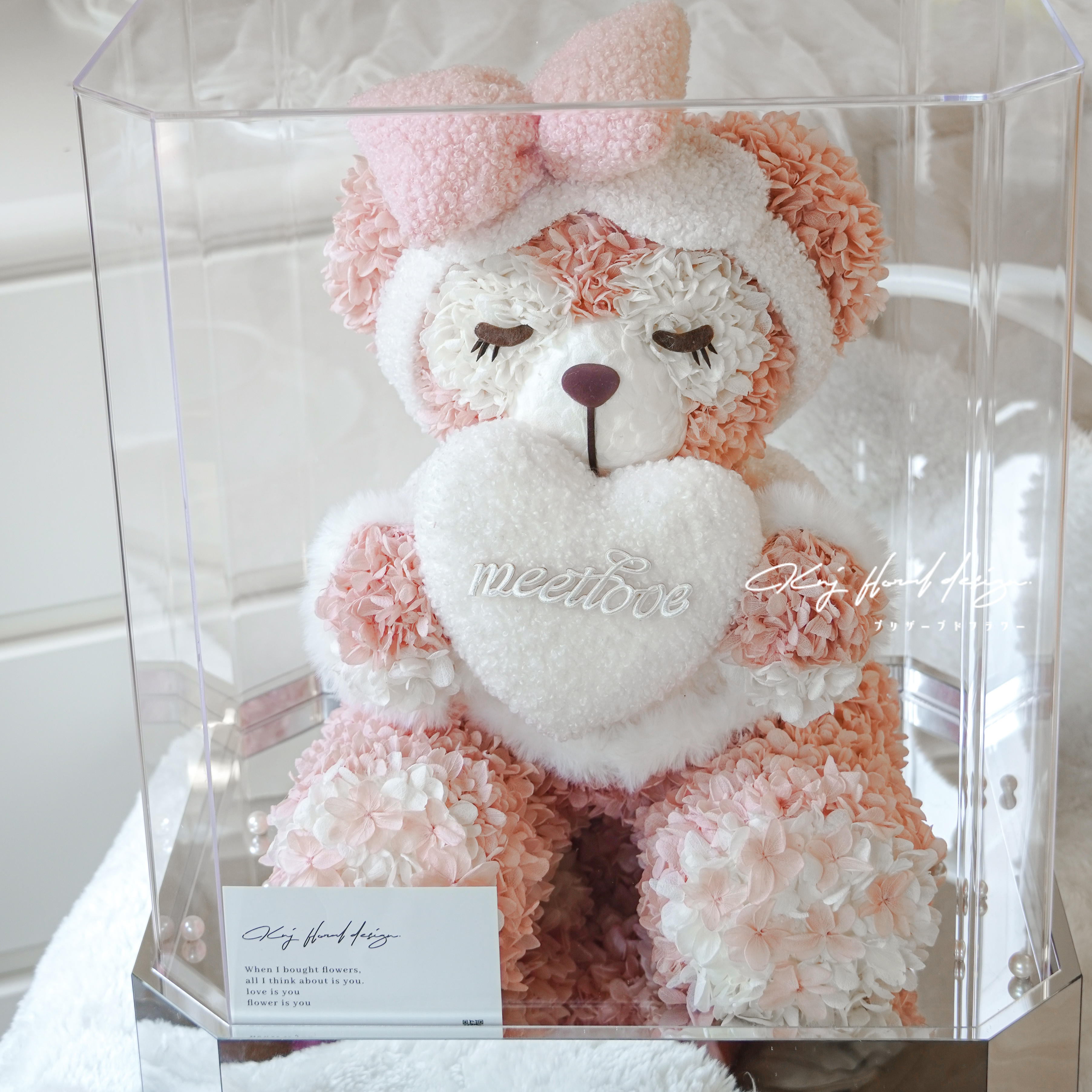 【限定自取】甜夢雪莉玫永生繡球花禮