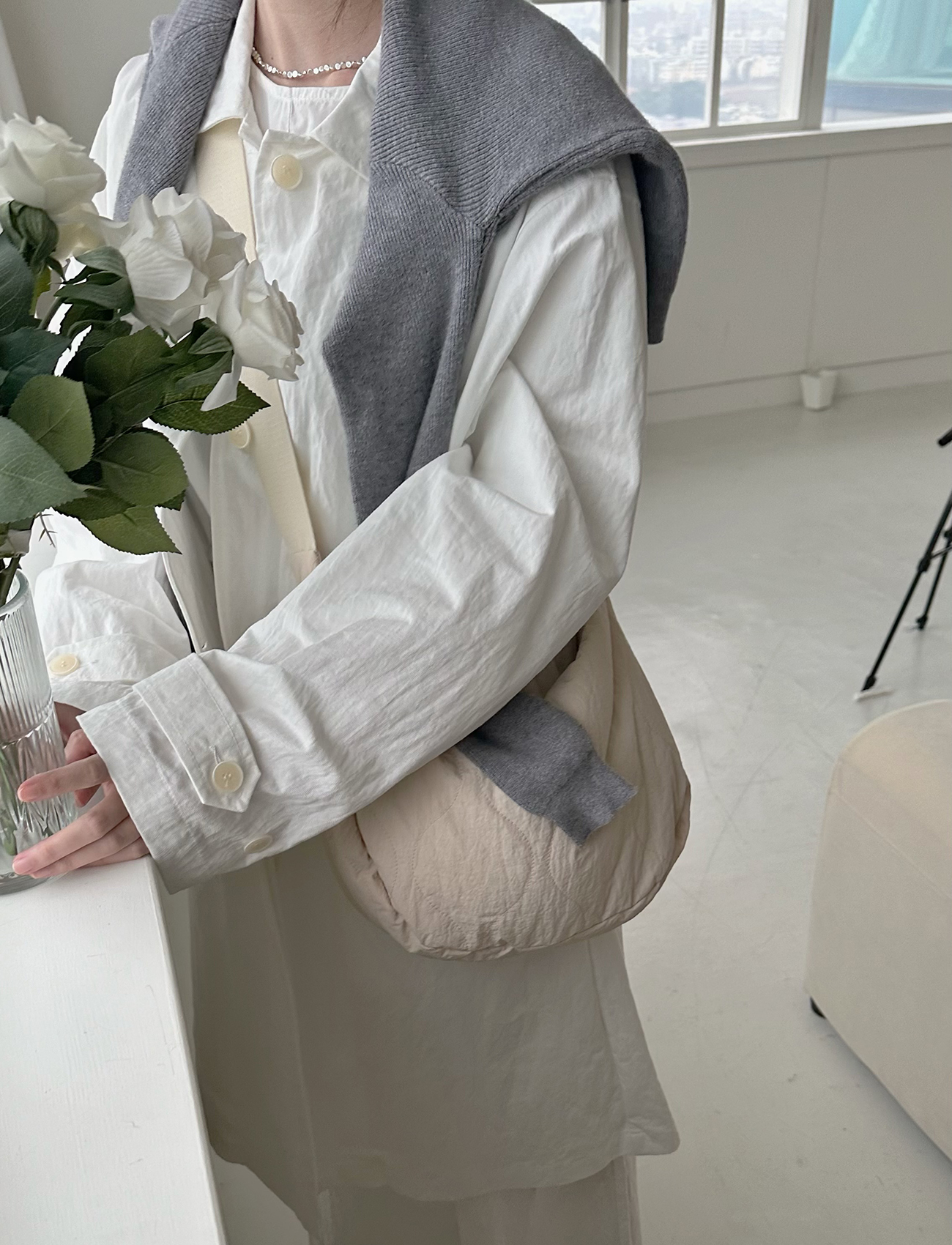 極簡氣質長版風衣外套