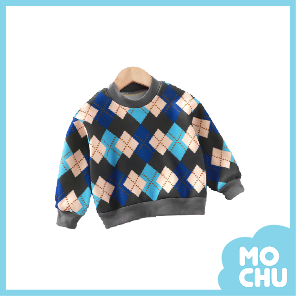 英式拼色格紋加絨上衣