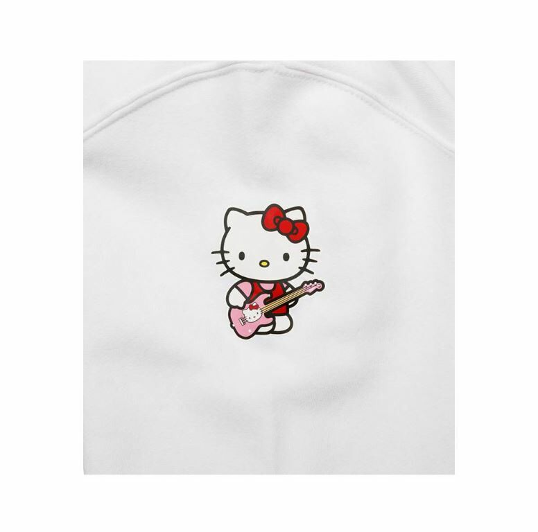 Fender x Hello Kitty White Sleeve Logo Hoodie 聯名款帽T (S/M/L/XL) 公司貨【宛伶樂器】
