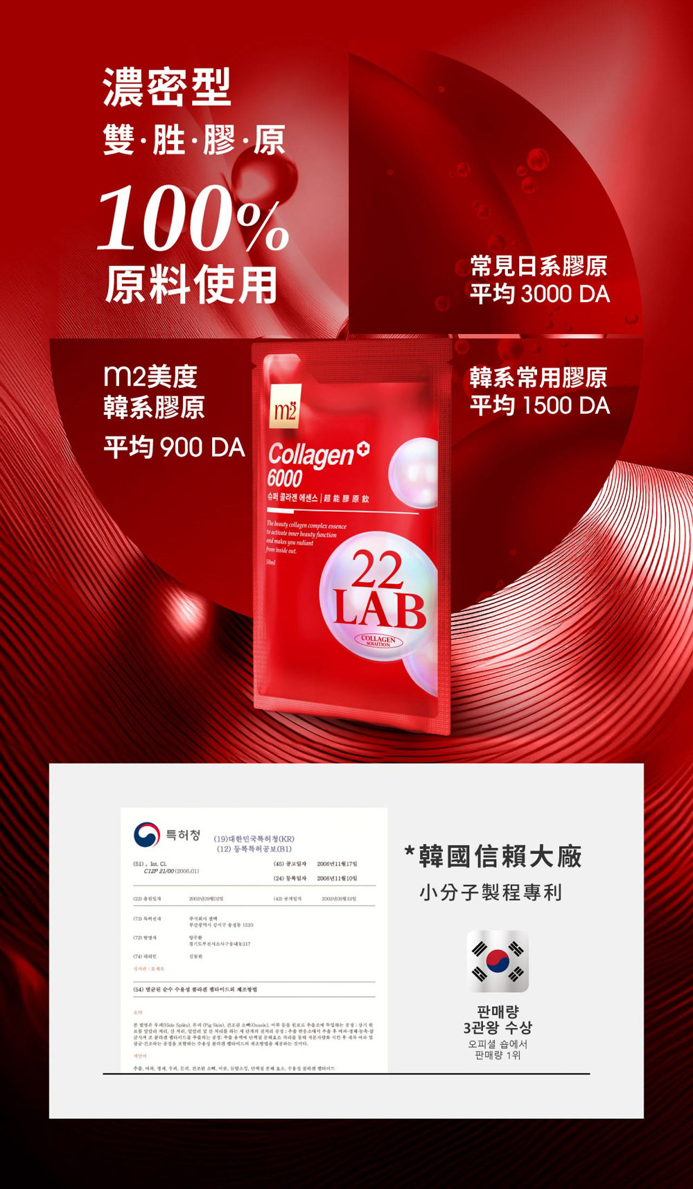 m2美度  22 LAB超能膠原飲 膠原蛋白 8入/盒