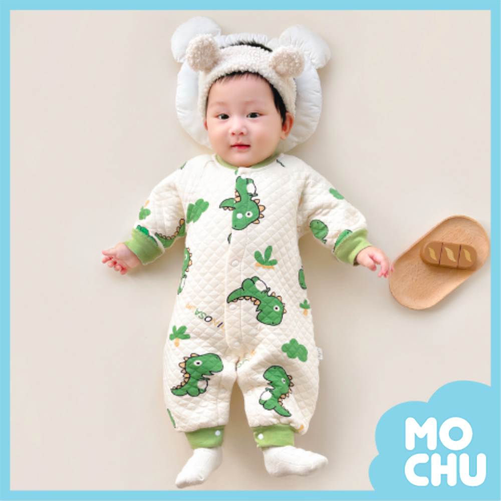 原始龍夾棉長袖連身衣