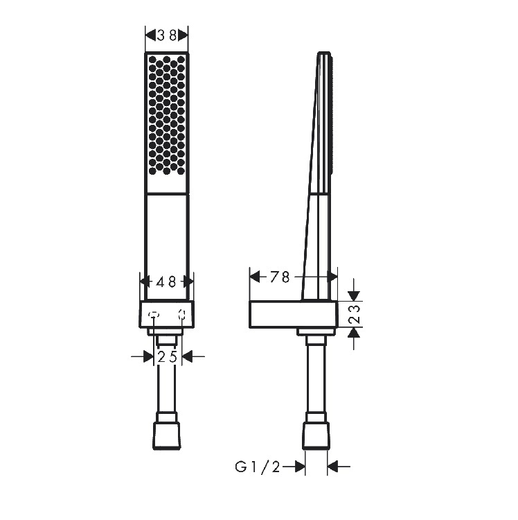 hansgrohe Rainfinity 26856, -000 Shower holder 100 1jet with shower hose