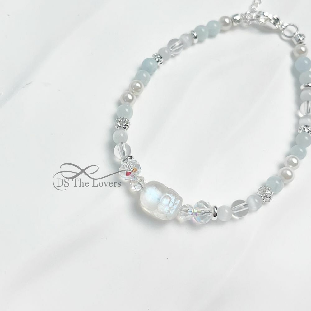 DS The Lovers 設計款 『澈藍水光』貔貅月光石天然水晶