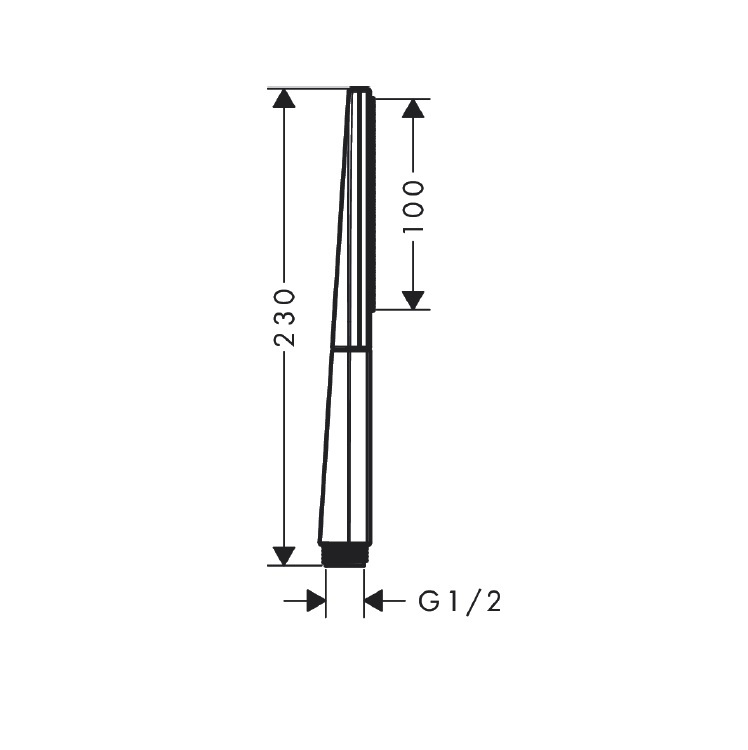 hansgrohe Rainfinity 26866, -000 1 Jet Baton Hand Shower
