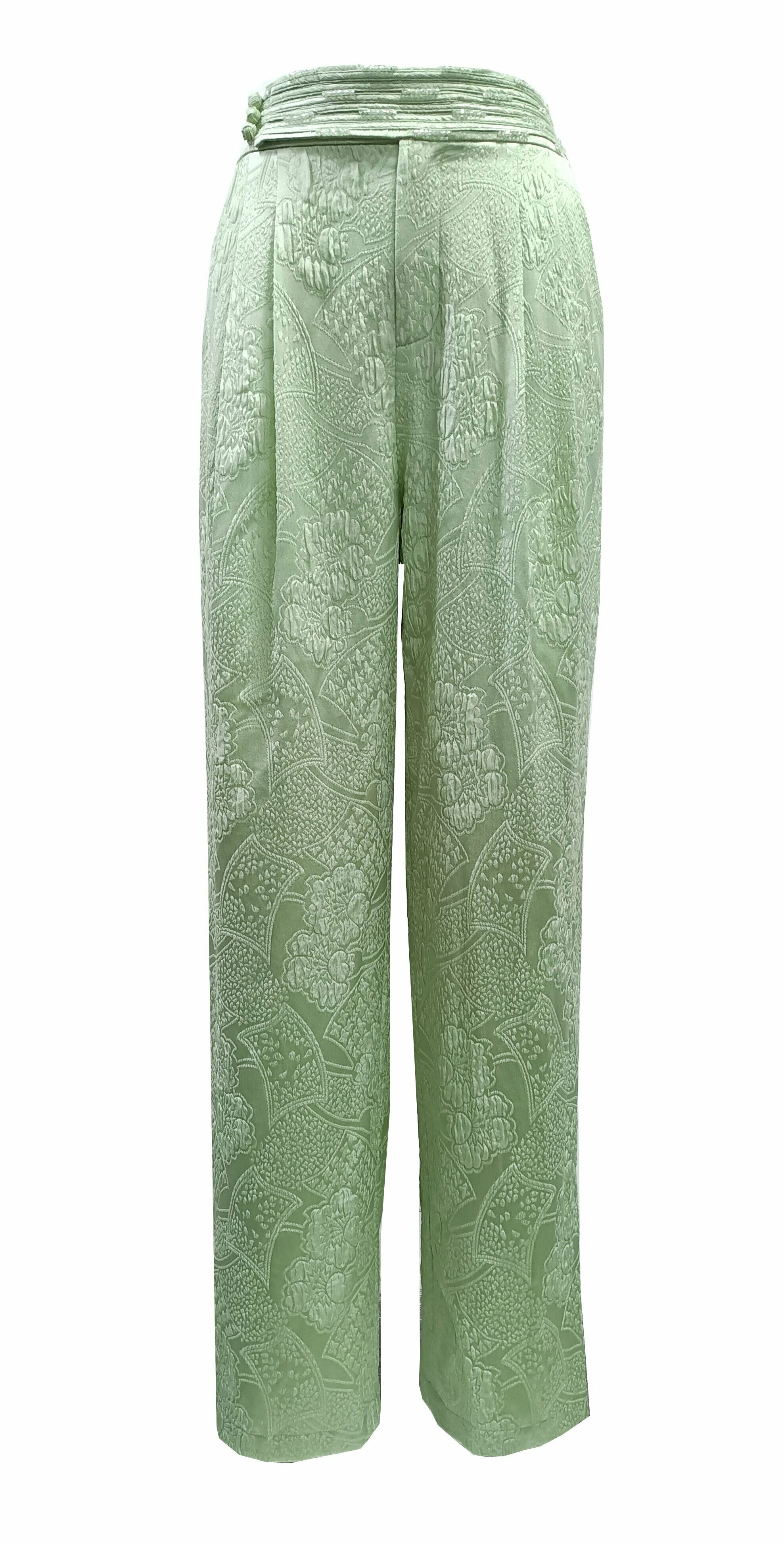 BD15103B1立體花段新中式錐形褲(2色)