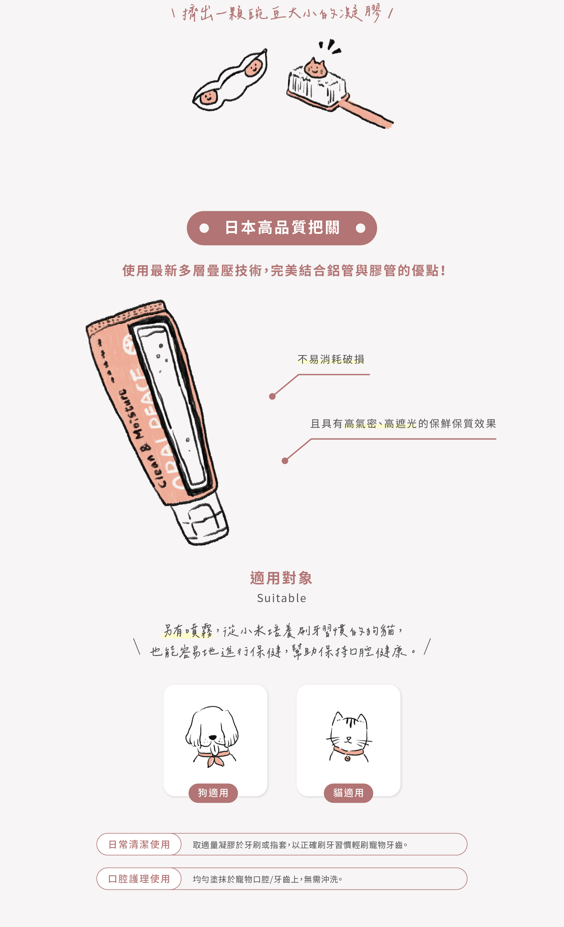 寵物牙膏一條可使用2個月以上