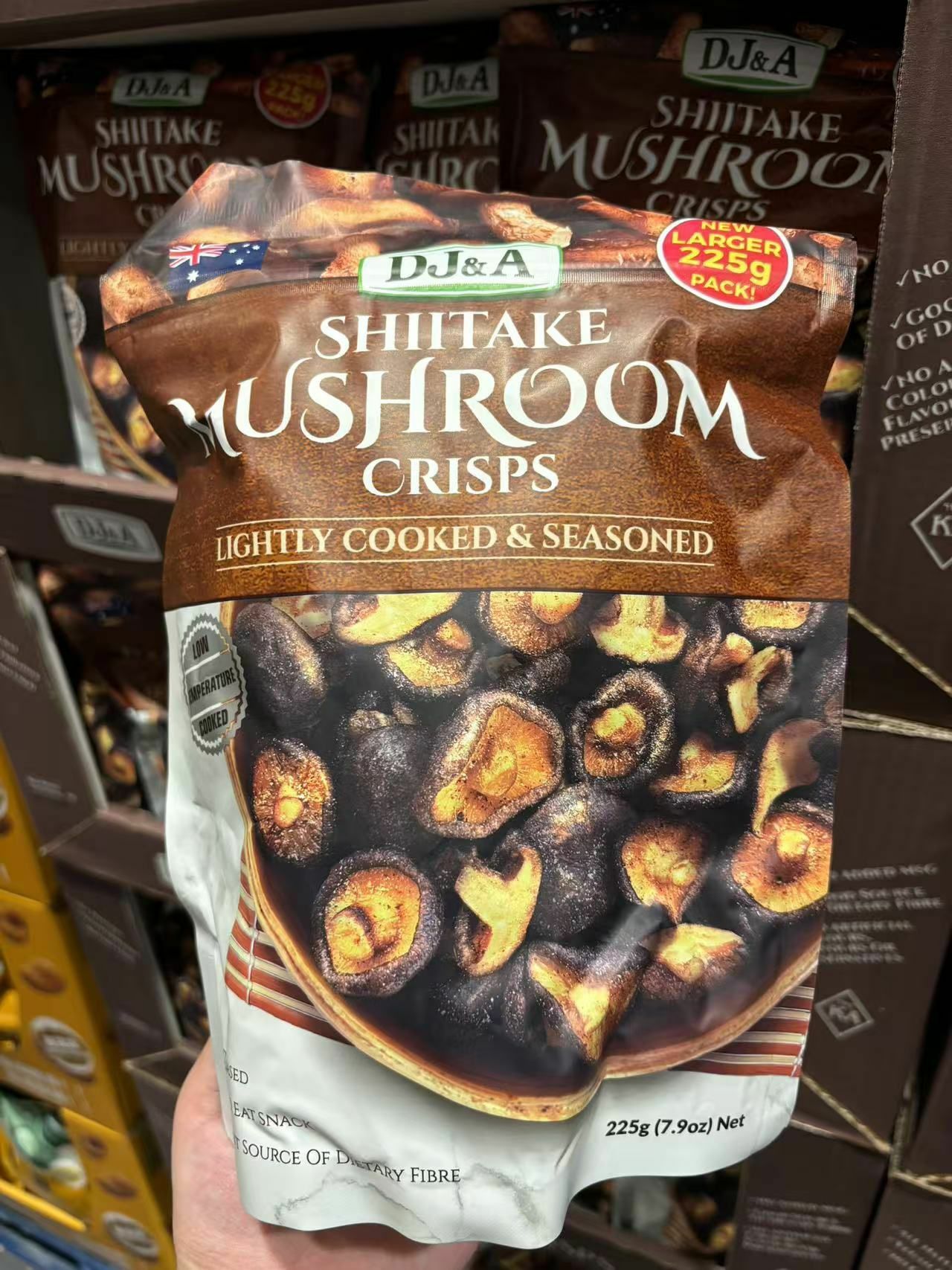 澳洲製造Dj&A 純天然無添加香菇脆乾