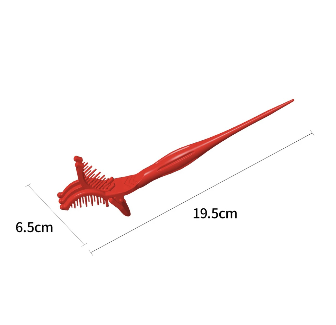 邱神奇燙髮上捲梳(紅)