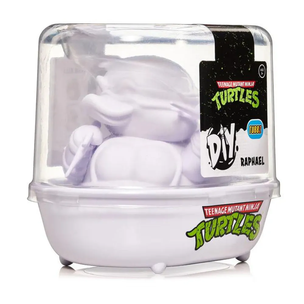 TUBBZ - 4吋DIY潮流浴缸小鴨 忍者龜 白模 Raphael