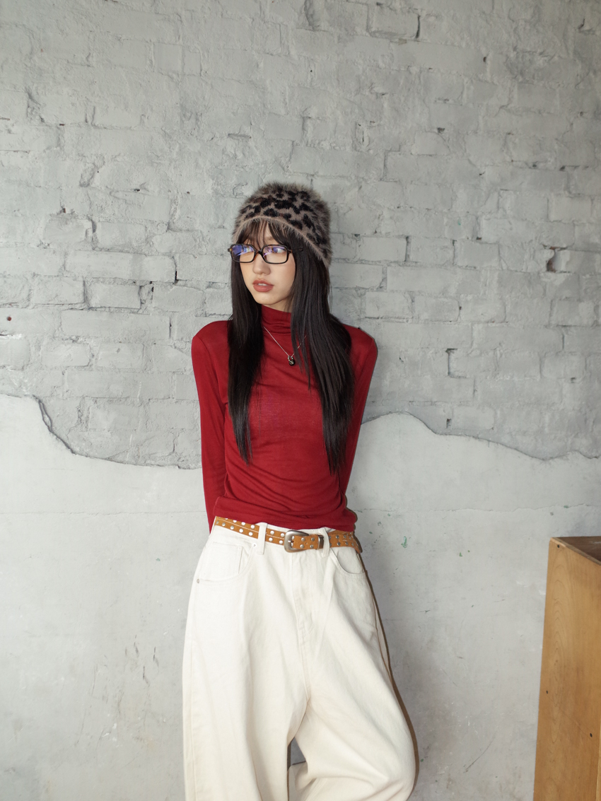 winter leopard print fur beanie