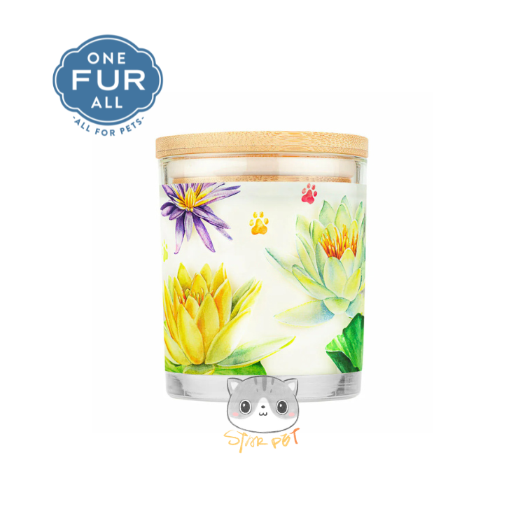 ONE FUR ALL Water Lilies  Pet House Candles 8.5oz