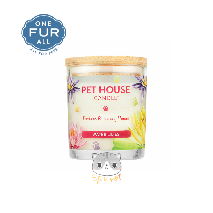 ONE FUR ALL Water Lilies  Pet House Candles 8.5oz